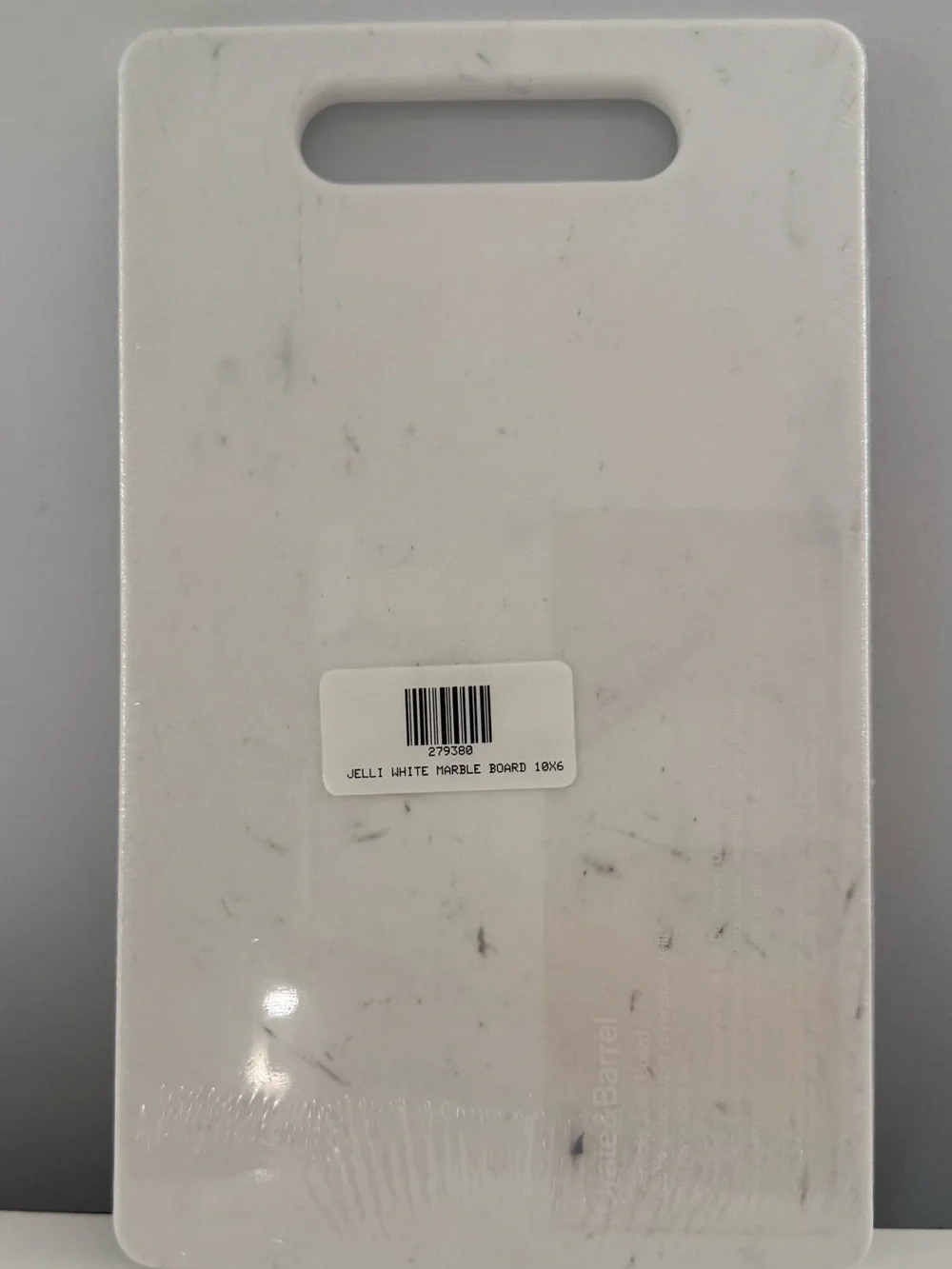 Crate&Barrel White Marble-Look Plastic Cutting Board Set of 2